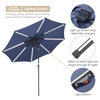 Yescom 9' 8 Ribs Solar Powered Patio Umbrella with Tilt and Crank Navy