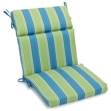 19"x40" Spun Polyester Squared Seat/Back Chair Cushion, Haliwell Caribbean