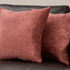 18"x18" Solid Tan Pillow, Dusty Rose, Set of 2