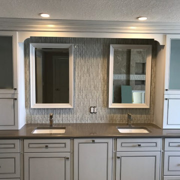 Kraftmaid Provence Maple- Dove white with Cinder Glaze