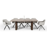 Modrest Rime Modern Concrete and Oak Dining Table
