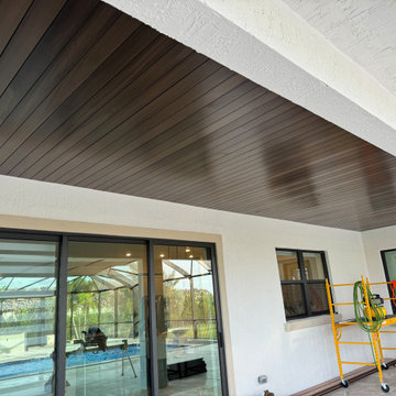 Tongue and groove ceilings for pergolas made by Southern Ornamental and Fence