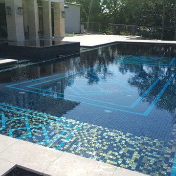 Luxury All Tile Steel Blue Pool & Spa