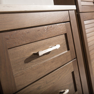 Handsome Hickory Homestead Bath - Furniture Vanity Close Up