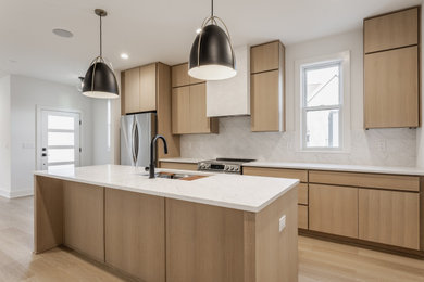 Example of a minimalist kitchen design in Indianapolis