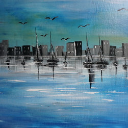 Sailboats and Cityscape - Products