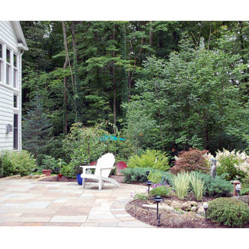 Sandstone Patio and Sandstone Retaining Wall