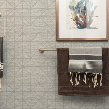 Transform Grey Tile Peel and Stick Wallpaper by Graham & Brown Bathroom