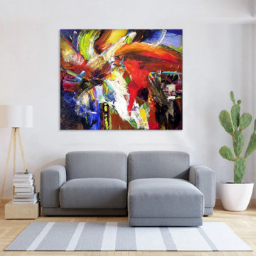 Large Colorful Abstract Painting