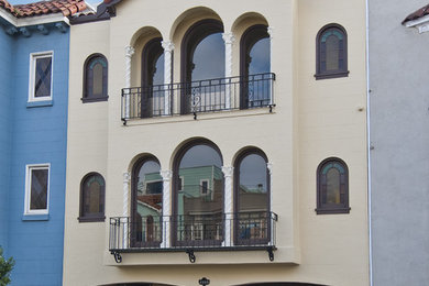Example of a tuscan exterior home design in San Francisco