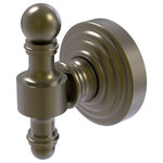 Allied Brass - Retro Wave Robe Hook, Antique Brass - The traditional motif from this elegant collection has timeless appeal. Robe Hook is constructed of the finest solid brass materials to provide a sturdy hook for your robes and towels. Hook is finished with our designer lifetime finishes to provide unparalleled performance