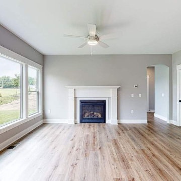 White mantel with legs