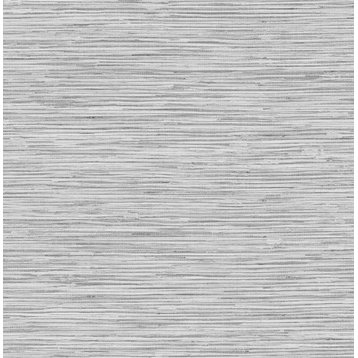 SG10208 Grasscloth Contemporary Moonstone Gray Self-Adhesive Vinyl Wallpaper