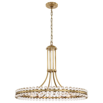 Crystorama CLO-8899-AG 12 Light Chandelier in Aged Brass