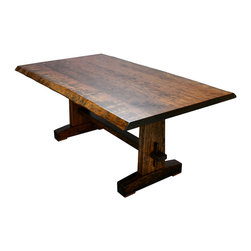 Live Edge Trestle Table - Dining Tables