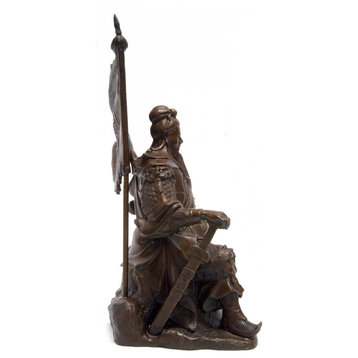 Bronze Sitting General Kwan 21cm