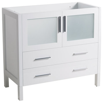Torino 36" Bathroom Cabinet, Base: White, Base Only, Without Sink