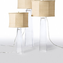 Square Glass Table Lamps - Table Lamps