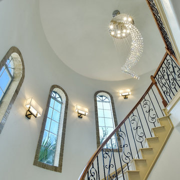 Retreat on Hudson Bend - Staircase Chandelier