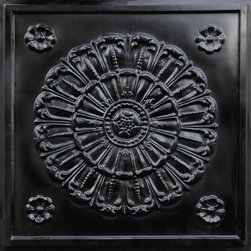 151 Faux Tin Ceiling Tile 24x24 - Black - Ceiling Tile