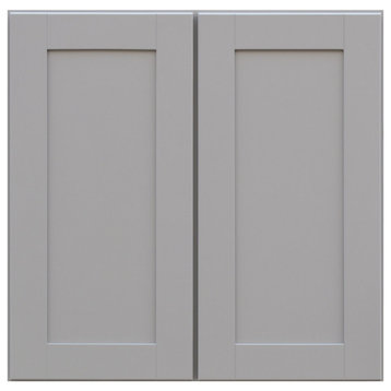 Sunny Wood GSW3030-A Grayson 30"W x 30"H Double Door Wall Cabinet - Dove Gray