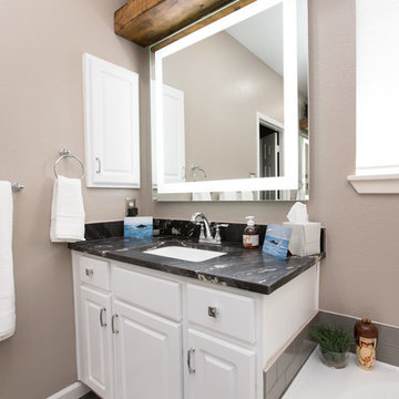 Master Bathroom | Expand Shower | New Tile Floors and Leather Granite Countertop