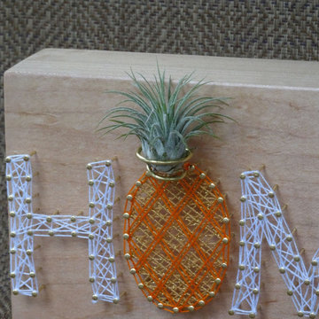 Air Plant String Art Bookend - Home Decor