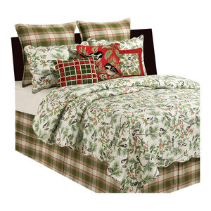 Jardin Rouge Bed Skirt By April Cornell Traditional Quilts And