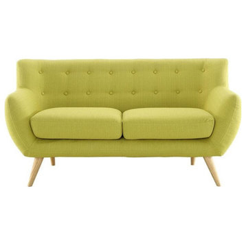 Wiley Upholstered Fabric Loveseat, Wheatgrass