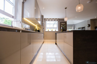 Design ideas for a contemporary kitchen in Surrey.