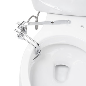 Side-Mounted All Metal Attachable Bidet With Adjustable Spray Wand, Ambient Temp
