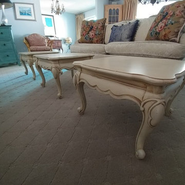 Distressed ottoman