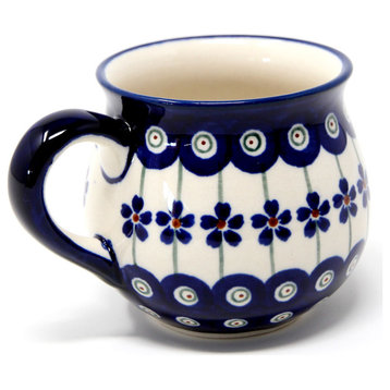 Polish Pottery Mug 12 oz., Pattern Number: 166a
