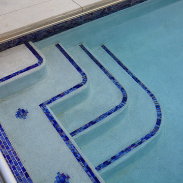 Tiled Pool Stairs