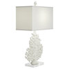 Pacific Coast Kahala Coral 1-Light Table Lamp, White