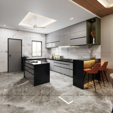 Modern Kitchen interior design by JNS design