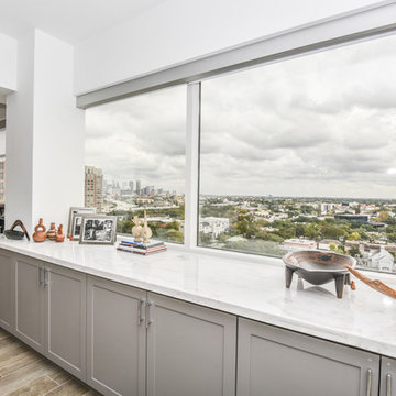 Mid Century Modern Update of High-Rise Condo in Houston's Museum District