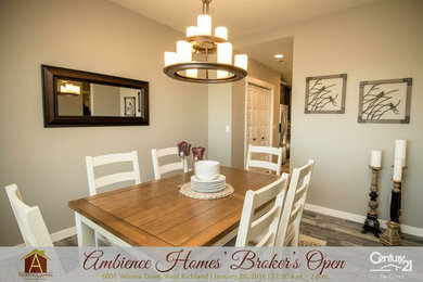 Inspiration for a rustic dining room remodel in Seattle