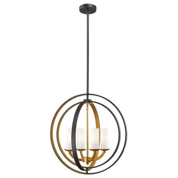 Z-Lite 6002-4S Ashling 4 Light 19"W Globe Chandelier - Bronze Gold