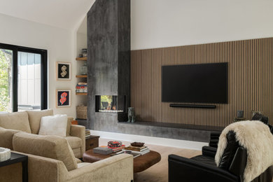 Inspiration for a transitional living room remodel in Chicago