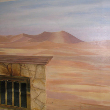 Handpainted Murals. (Desert Scene).