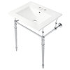 Fauceture KVPB24187W4CP 24" Console Sink, Legs, 4", 3 Hole