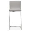 Parma Light Grey Stainless Steel Counter Stool (Set of 2) - Grey