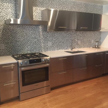 IKEA Stainless Steel Galley kitchen in Jersey City