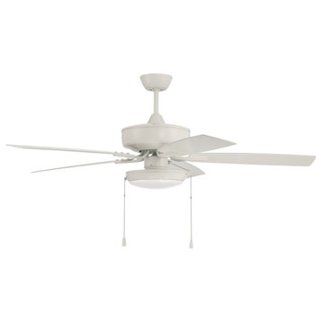 Craftmade 52" Outdoor Pro Plus Ceiling Fan With Light Kit OP119W5, White
