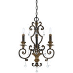 Quoizel - Quoizel MQ5003HL Marquette 3 Light Chandelier in Heirloom - With a subtle smattering of multifaceted crystal drops this refined design is worthy of a French parlor and nearly as romantic as Paris itself. The beautiful Heirloom finish is a deep bronze with rich gold highlights.