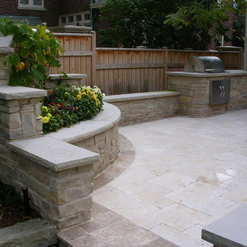 Backyard Landscape, Patio with Outdoor Kitchen