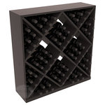 Wine Racks America - Solid Diamond Wine Storage Cube, Pine, Black/Satin Finish - Elegant diamond bin style bottle openings make for simple loading of your favorite wines. This solid wooden wine cube is a perfect alternative to column-style racking kits. Double your storage capacity with back-to-back units without requiring more access area. We build this rack to our industry leading standards and your satisfaction is guaranteed.