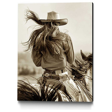 "Cowgirl" Museum Mounted Canvas Print, 24"x32"