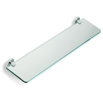Clear Glass Bathroom Shelf, Chrome